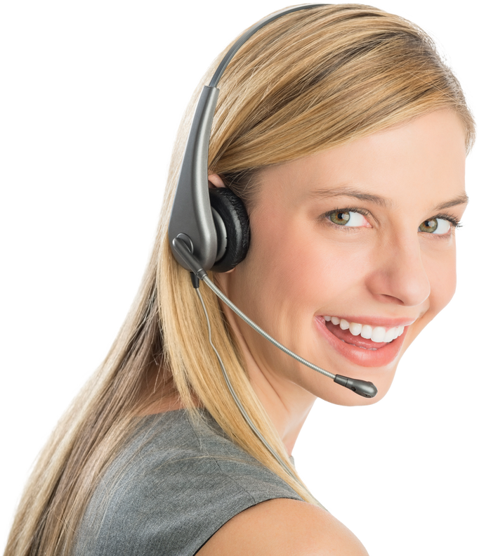 Happy Female Customer Service Representative